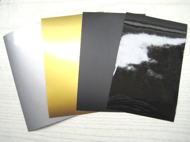 Folienset - gold, silber, schwarz, schwarz matt