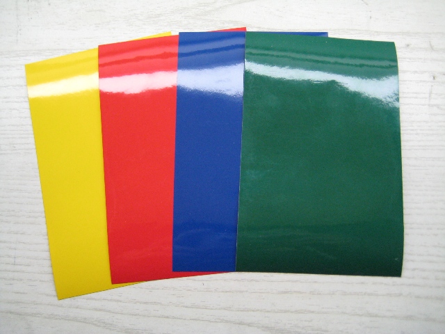 Folienset - gelb, rot, blau, grün